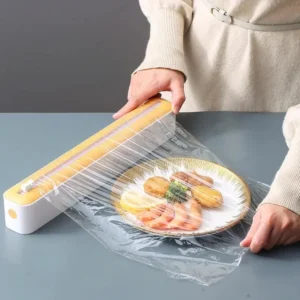Household Disposable Cling Film Cutter Point-Breaking Food-Safe Cutting Box Suction Cup Refrigerator Organizer